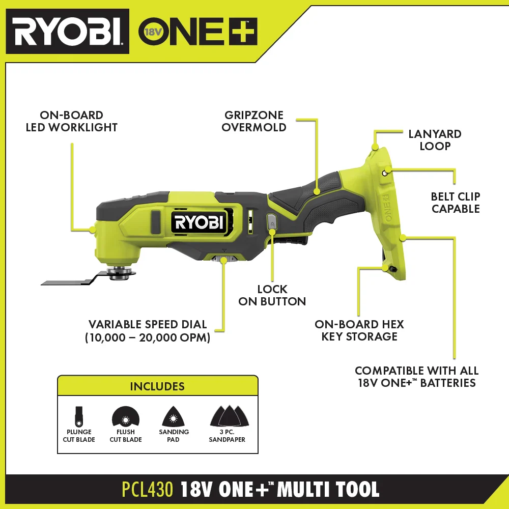 18V ONE+ oscillating multi-tool included in the kit